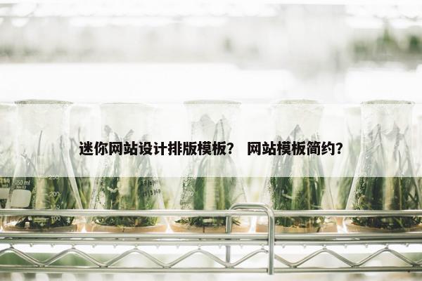 迷你网站设计排版模板？ 网站模板简约？