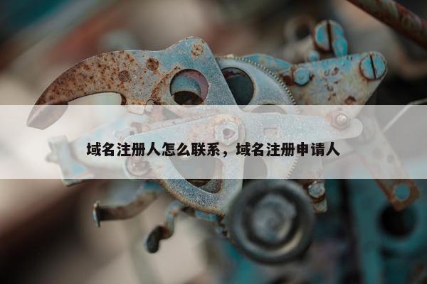域名注册人怎么联系，域名注册申请人