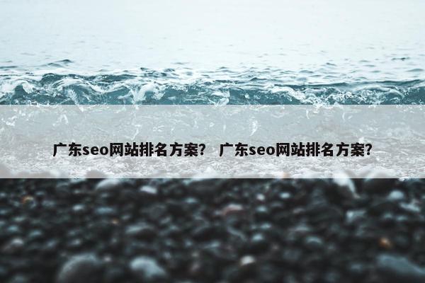 广东seo网站排名方案？ 广东seo网站排名方案？