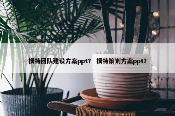 模特团队建设方案ppt？ 模特策划方案ppt？