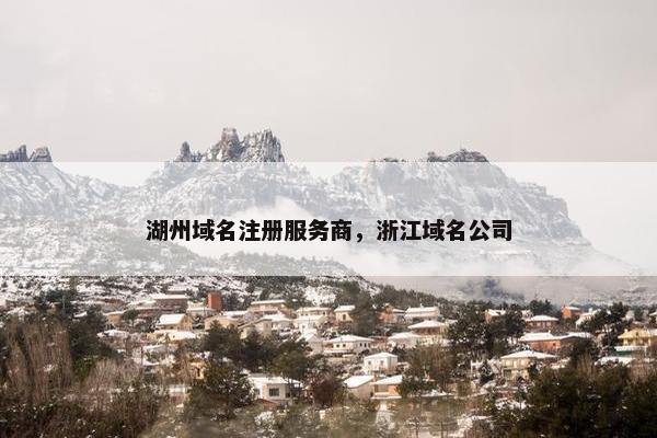 湖州域名注册服务商，浙江域名公司
