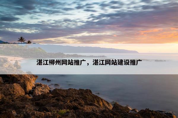 湛江柳州网站推广，湛江网站建设推广