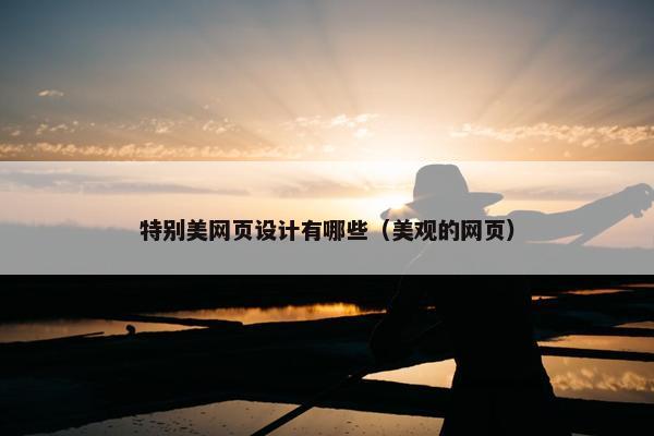 特别美网页设计有哪些（美观的网页）