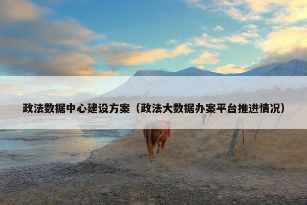 政法数据中心建设方案（政法大数据办案平台推进情况）