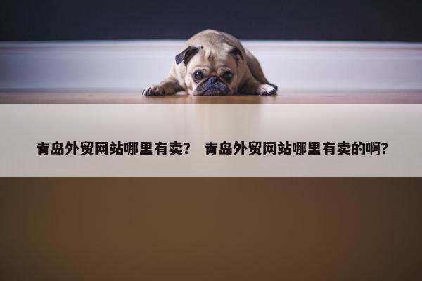 青岛外贸网站哪里有卖？ 青岛外贸网站哪里有卖的啊？