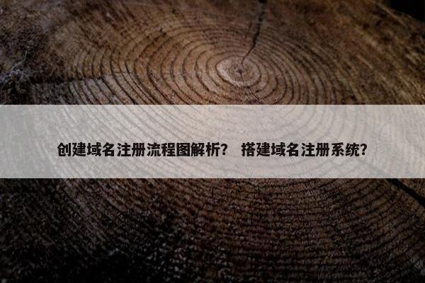 创建域名注册流程图解析？ 搭建域名注册系统？