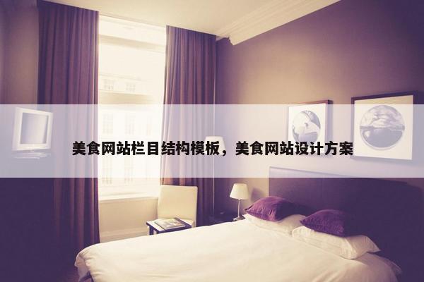 美食网站栏目结构模板，美食网站设计方案