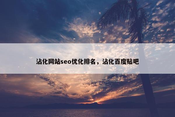 沾化网站seo优化排名，沾化百度贴吧