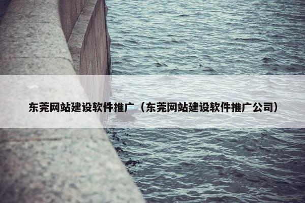 东莞网站建设软件推广（东莞网站建设软件推广公司）