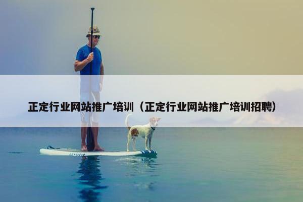 正定行业网站推广培训（正定行业网站推广培训招聘）