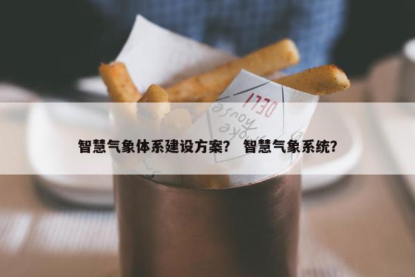 智慧气象体系建设方案？ 智慧气象系统？