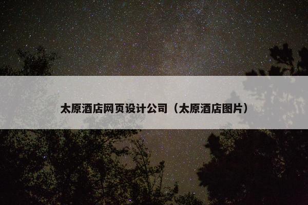 太原酒店网页设计公司（太原酒店图片）