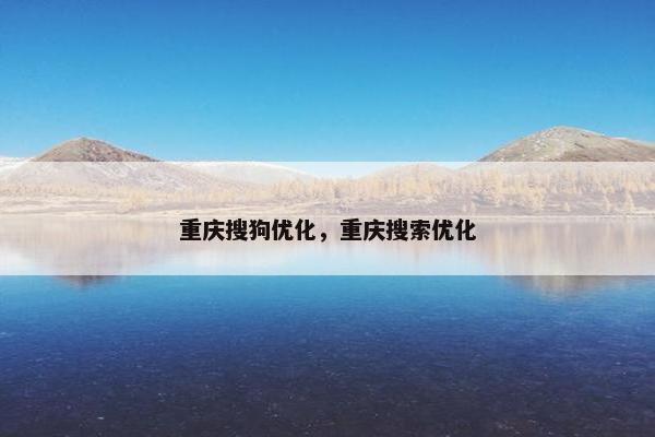 重庆搜狗优化，重庆搜索优化