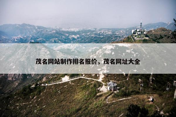 茂名网站制作排名报价，茂名网址大全