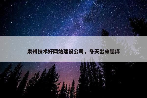 泉州技术好网站建设公司，冬天出来腿痒