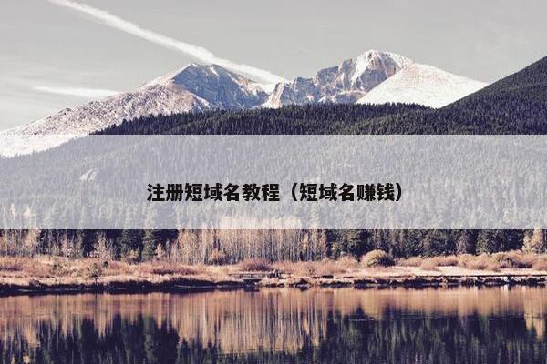 注册短域名教程（短域名赚钱）