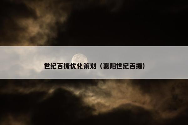 世纪百捷优化策划（襄阳世纪百捷）
