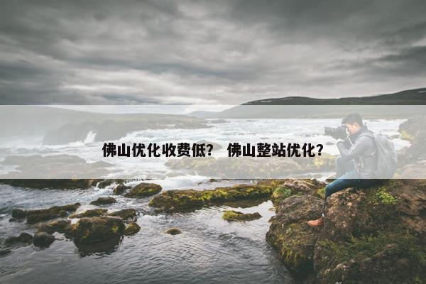 佛山优化收费低？ 佛山整站优化？