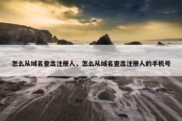 怎么从域名查出注册人，怎么从域名查出注册人的手机号