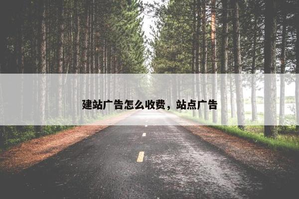 建站广告怎么收费，站点广告