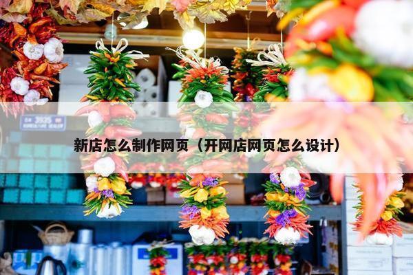 新店怎么制作网页（开网店网页怎么设计）
