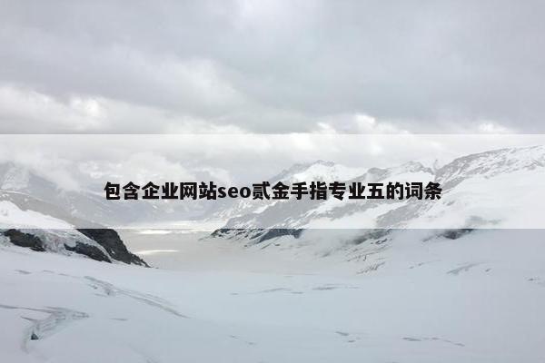 包含企业网站seo贰金手指专业五的词条