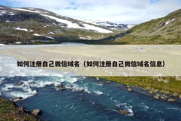 如何注册自己微信域名（如何注册自己微信域名信息）
