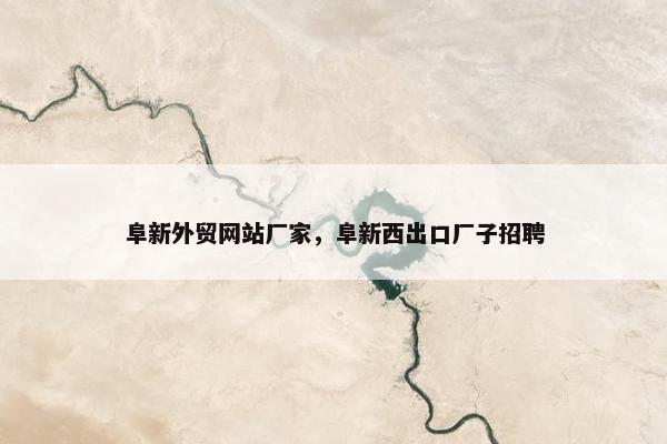 阜新外贸网站厂家，阜新西出口厂子招聘
