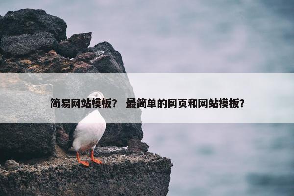 简易网站模板？ 最简单的网页和网站模板？