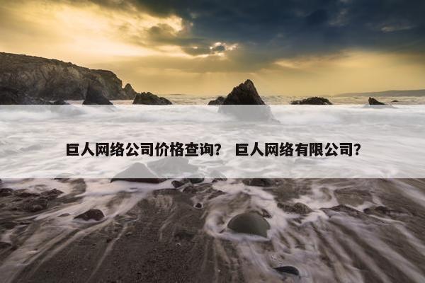 巨人网络公司价格查询？ 巨人网络有限公司？