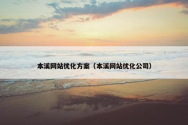 本溪网站优化方案（本溪网站优化公司）