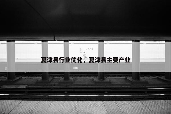 夏津县行业优化，夏津县主要产业