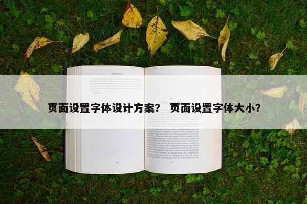 页面设置字体设计方案？ 页面设置字体大小？