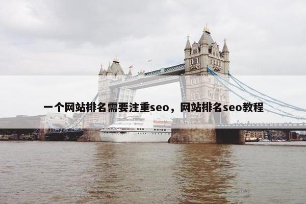 一个网站排名需要注重seo，网站排名seo教程