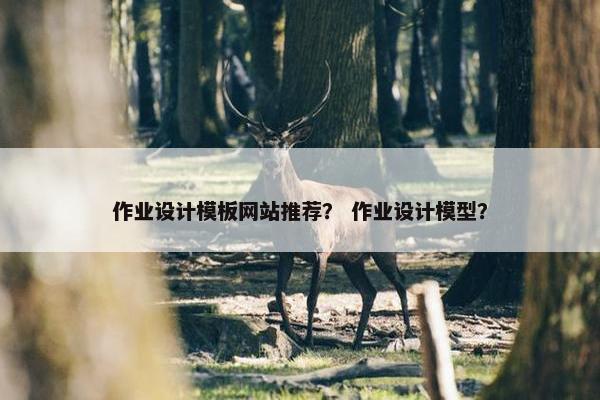 作业设计模板网站推荐？ 作业设计模型？