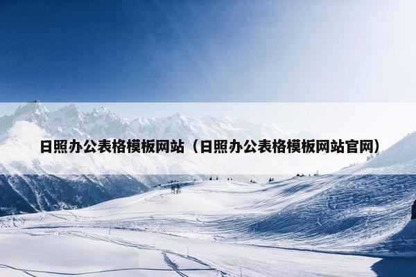 日照办公表格模板网站（日照办公表格模板网站官网）