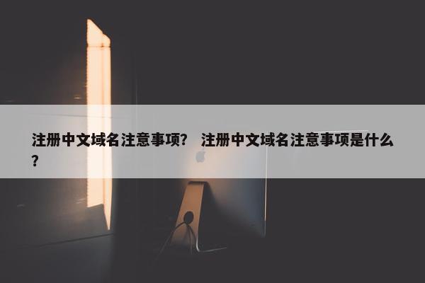 注册中文域名注意事项？ 注册中文域名注意事项是什么？
