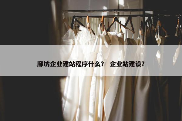 廊坊企业建站程序什么？ 企业站建设？