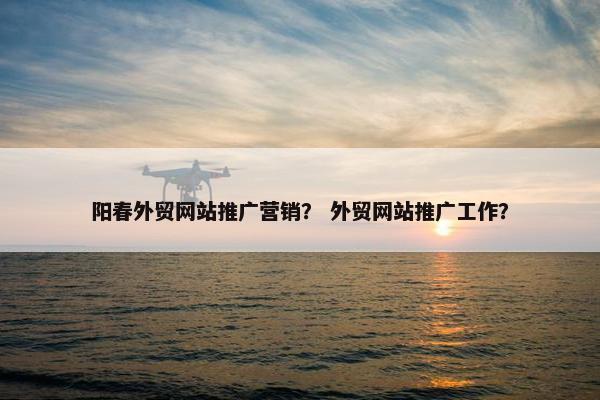 阳春外贸网站推广营销？ 外贸网站推广工作？