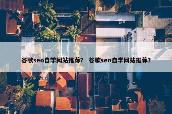 谷歌seo自学网站推荐？ 谷歌seo自学网站推荐？