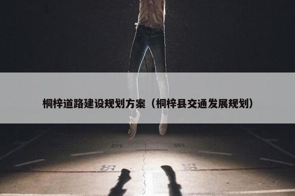 桐梓道路建设规划方案（桐梓县交通发展规划）