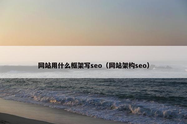 网站用什么框架写seo（网站架构seo）
