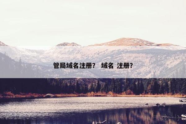 管局域名注册？ 域名 注册？
