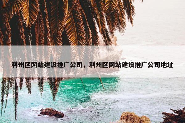 利州区网站建设推广公司，利州区网站建设推广公司地址