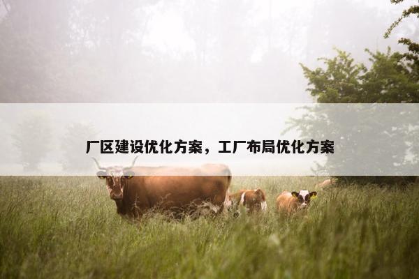厂区建设优化方案，工厂布局优化方案