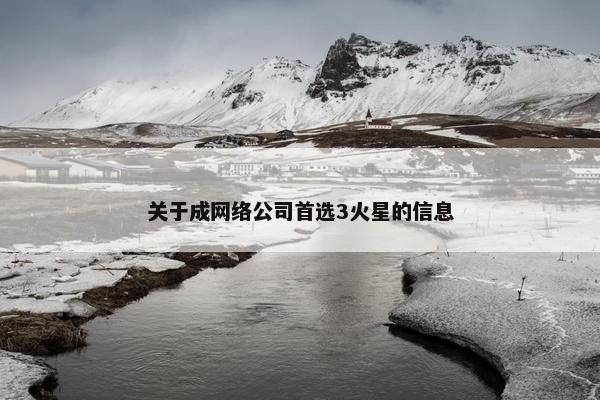 关于成网络公司首选3火星的信息