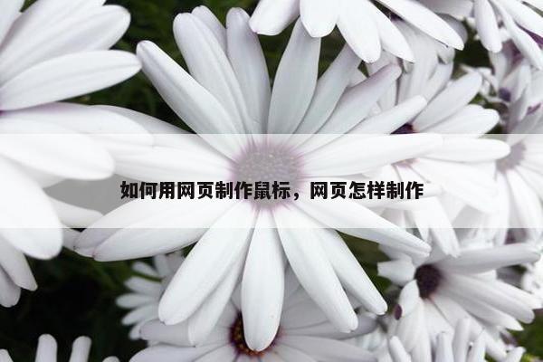 如何用网页制作鼠标，网页怎样制作