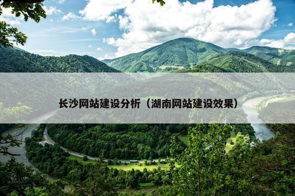 长沙网站建设分析（湖南网站建设效果）