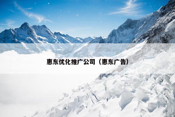 惠东优化推广公司（惠东广告）