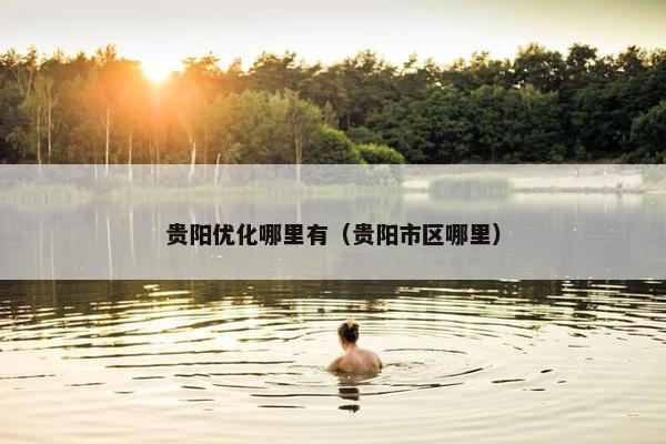 贵阳优化哪里有（贵阳市区哪里）